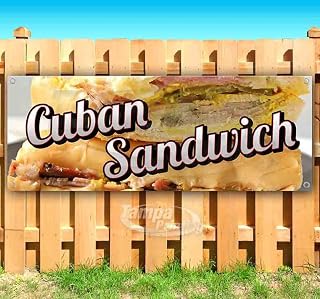 Cuban Sandwich Banner 13 oz | Non-Fabric | Heavy-Duty Vinyl Single-Sided With Metal Grommets