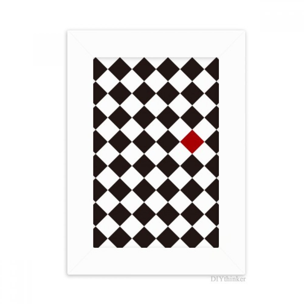 Cadre photo multicolore 10.2x15.2cm avec motif de losange pour décoration intérieure tendance
