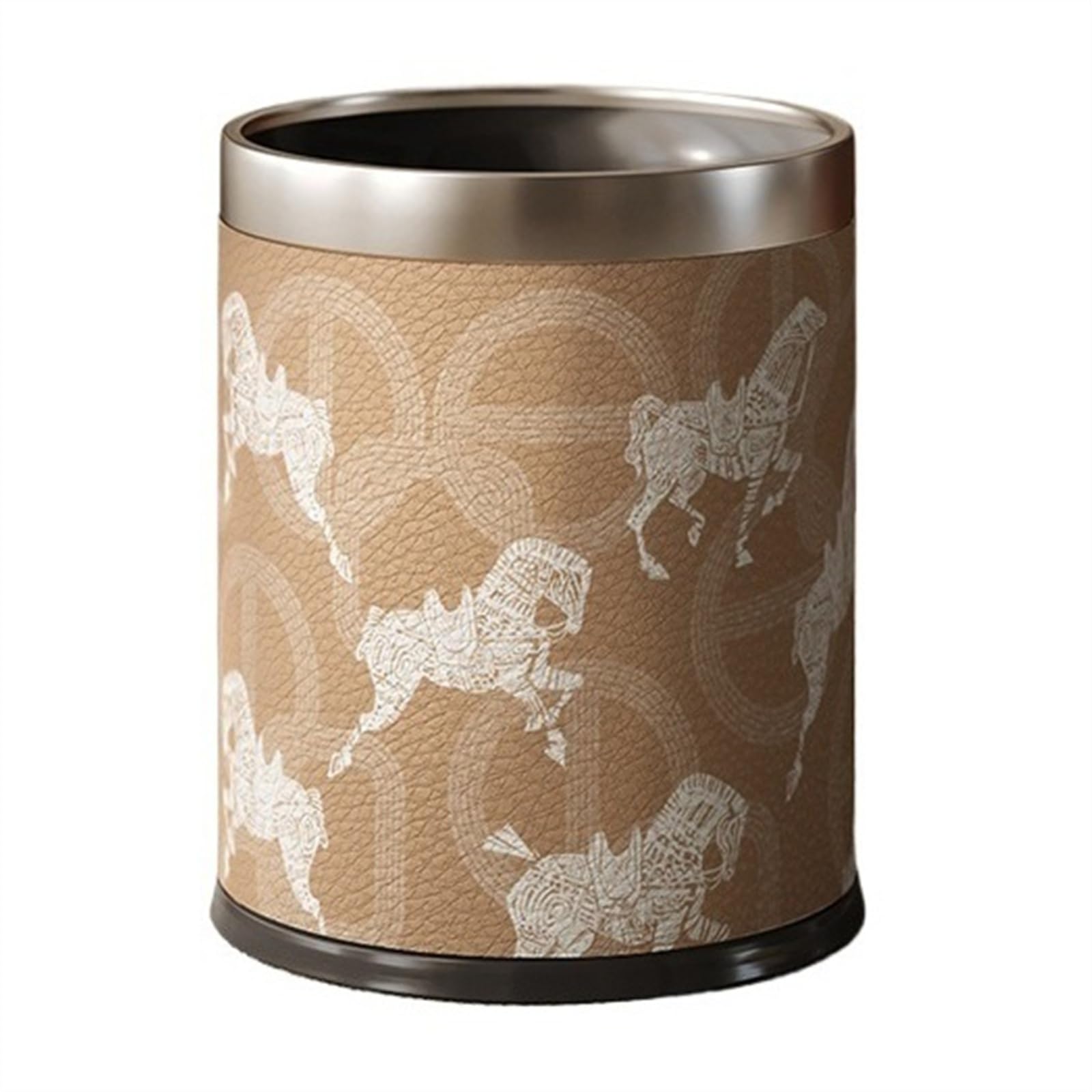 Kosz na śmieci Vintage Kosz Na Śmieci Z Wewnętrznym Wiadrem Do Sypialni(Brown)
