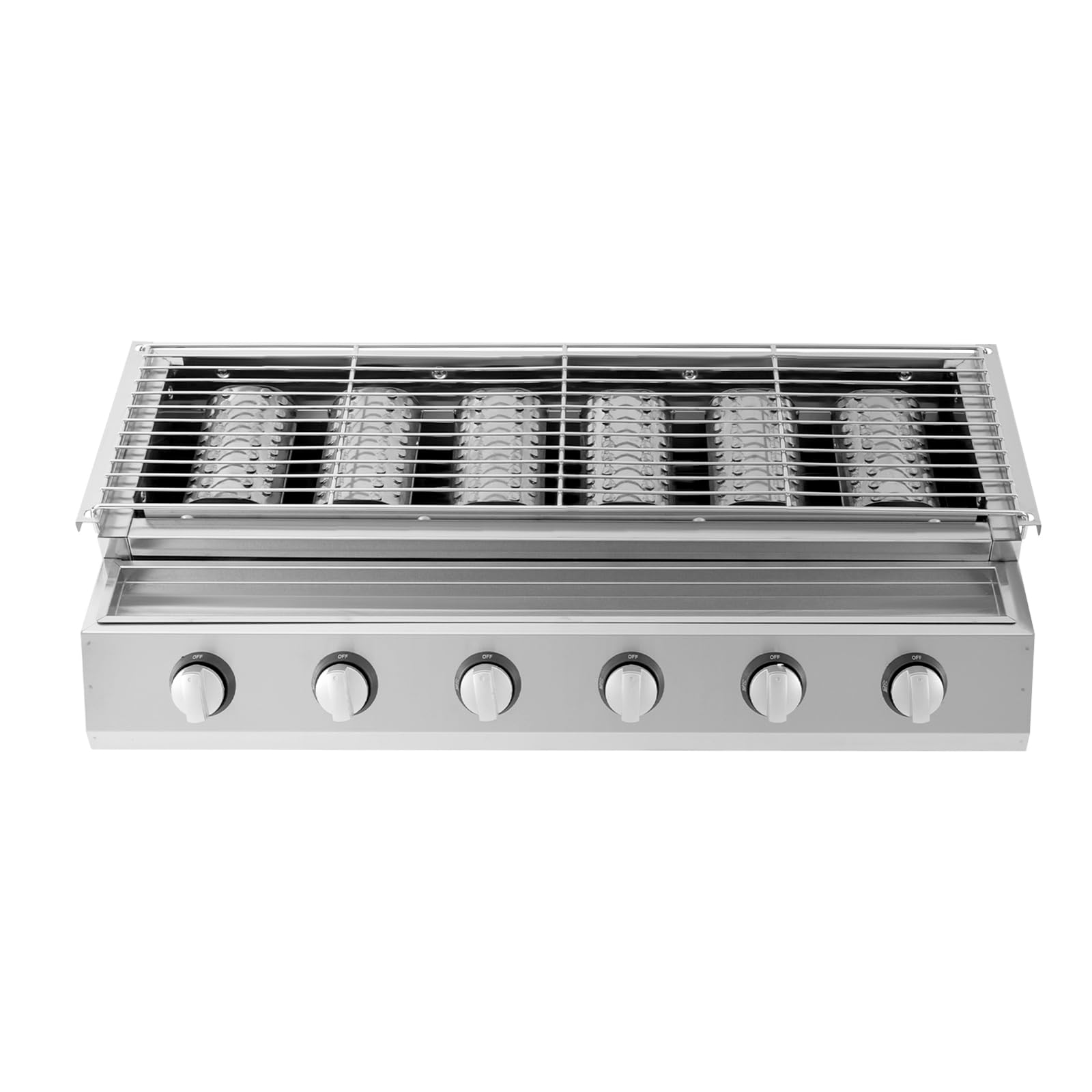 Plancha de gas comercial para encimera, parrilla de 6 quemadores, parrilla de gas portátil para exteriores con encendido electrónico, parrilla de gasolina para camping y barbacoa