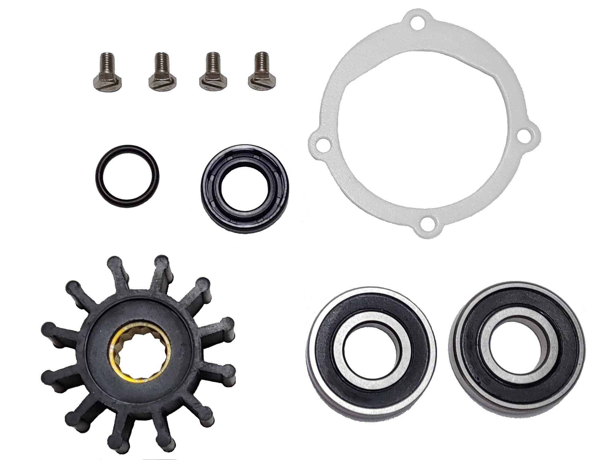 SCP-0945808 Impeller Repair Service Kit Replaces Johnson 09-45808 Plus Bearings F5B-9 Pump 10-24228-1