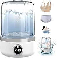 Vista 1 de Portable Washing Machine, Compact Mini Washing Machine for Delicates & light garments, Cordless Portable Washer, 1.4L White Mini Washer, Great for