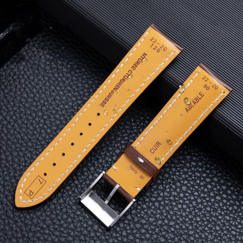 Sangle de montre en cuir robuste pour chronographe Avenger Blackbird aviation