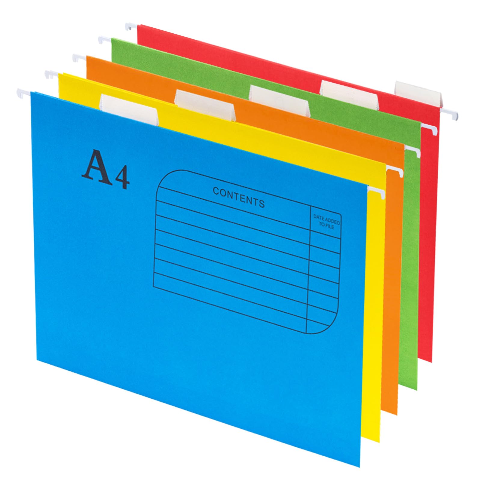 Hotyin Hanging File Folders, 25 Pack Reinforced Hanging Folders, Adjustable Tab and Blank Label Inserts, Designed for Bulk Files, Filing Cabinet,