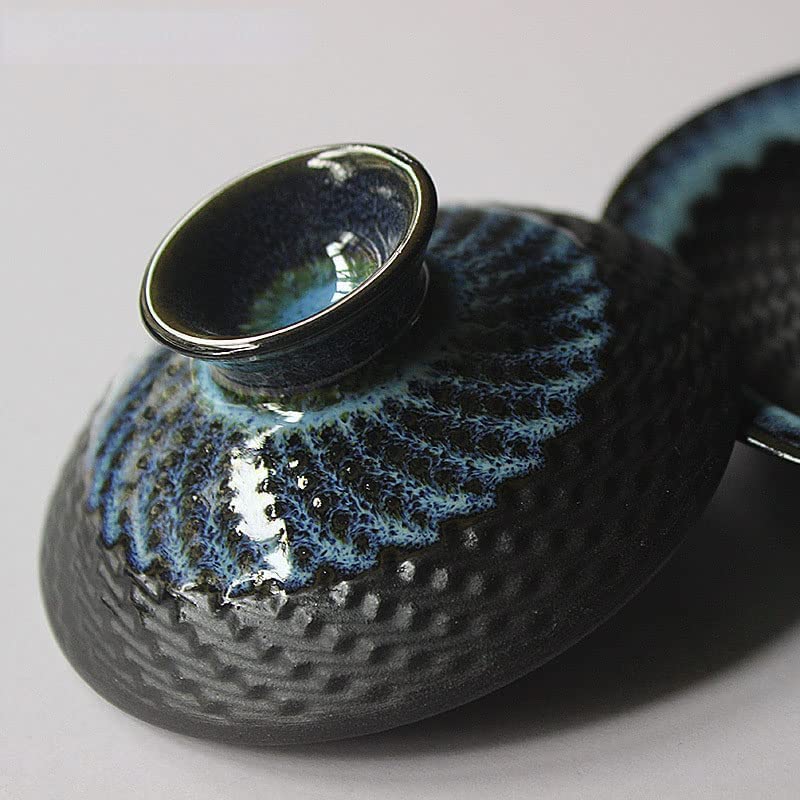Forno smaltato ceramica Gaiwan, tazza da tè in porcellana Kungfu, tazza da tè retrò cinese, Sancai Gaiwan con piattino con coperchio