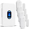 Daytech Wireless Door Chime System - 800ft Long Range, 20 Melodies, 5 Adjustable Volume, 4 Sensors 1 Receiver for Business, Home, Office & Store
