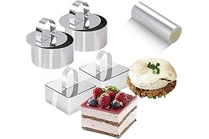 9-Pack 3.15-Inch Food Rings Molds with 3-Inch Cake Collars