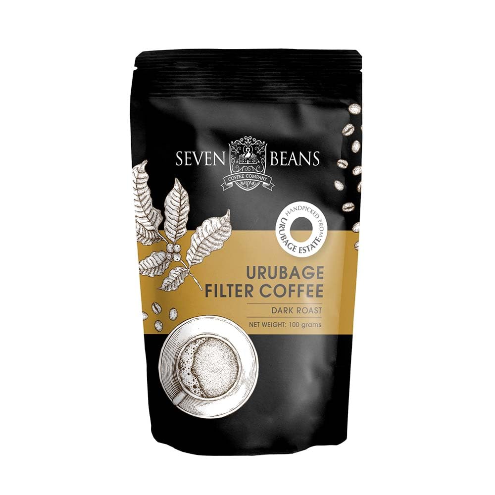Seven Beans - URUBAGE South Indian Filter Coffee Powder - Coffee: 80%, Chicory: 20%,100 g (Dark Roast) (Pack of 1)-picture-12