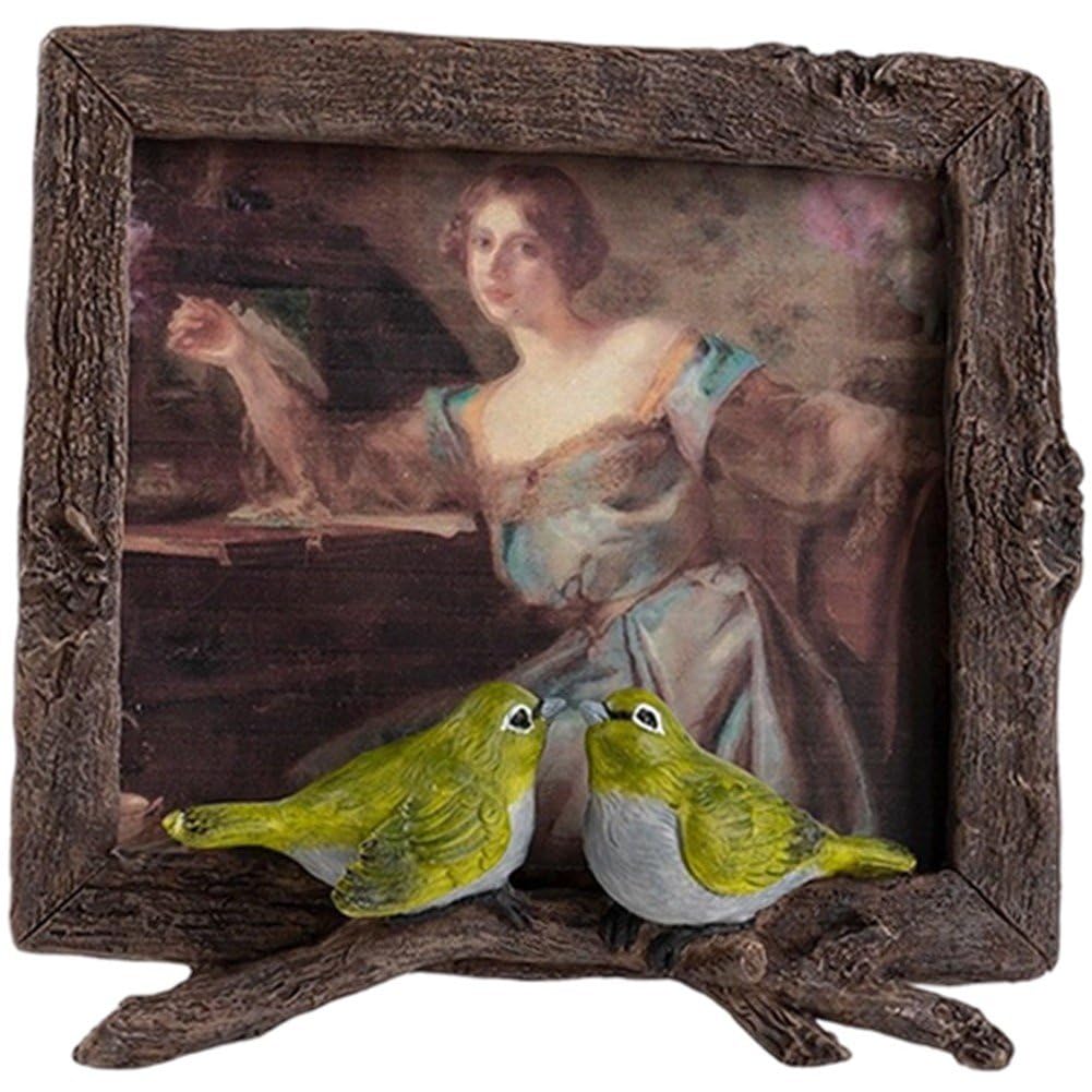 Cadre photo oiseau rétro en résine le cadeau idéal pour crémaillère