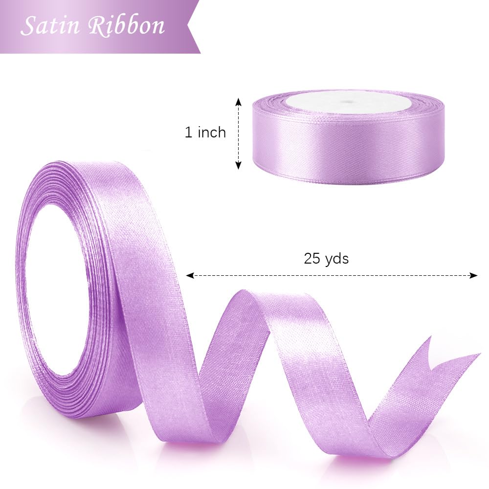 Amazon.com: Purple Ribbon for Flower Bouquet Lilac Ribbon 1 Inch