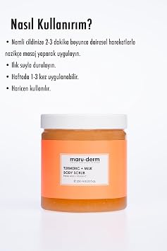 Maru.Derm Zerdeçal ve Süt Vücut Peelingi C Vitamini Ferulik Asit 250 ml