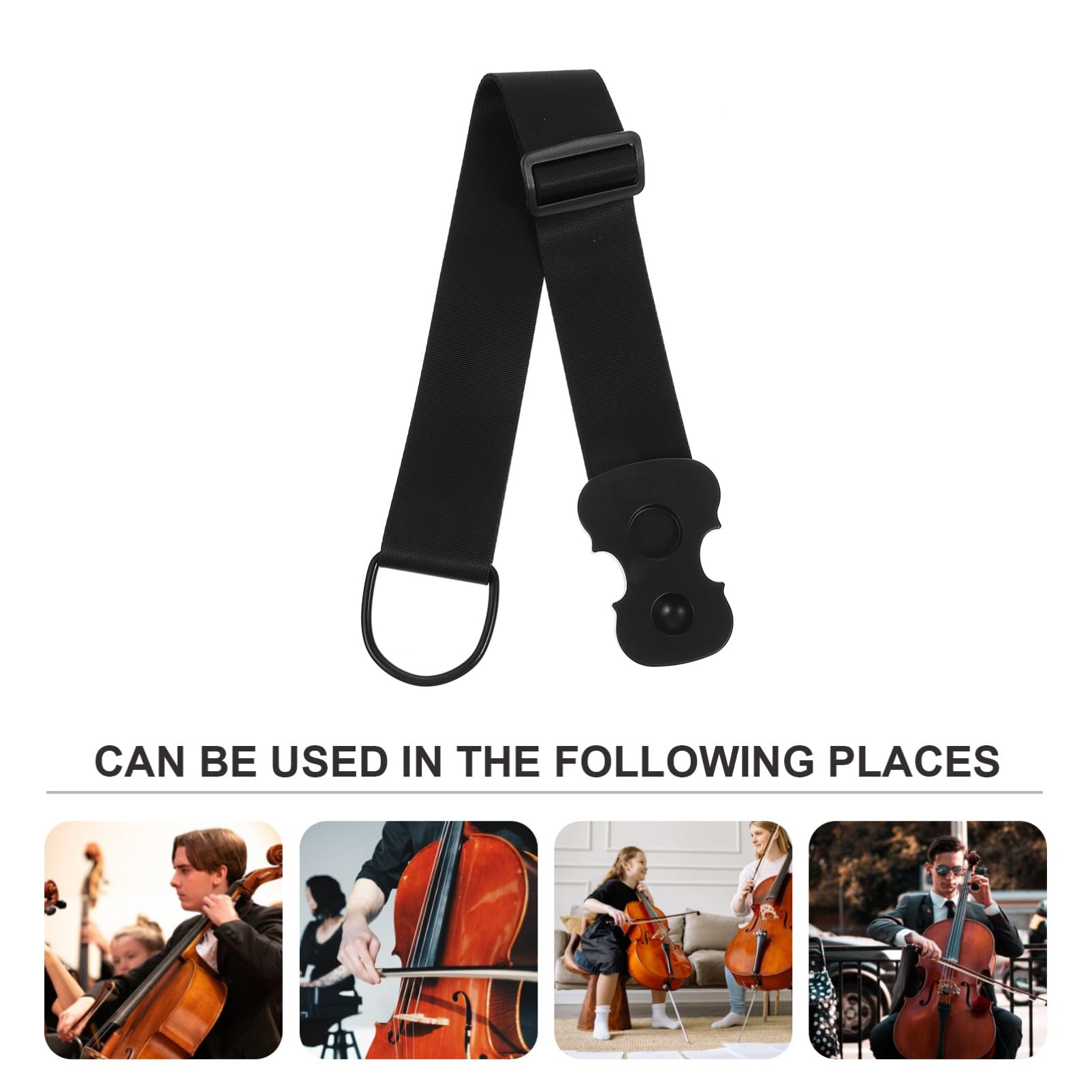 GLEAVI Rock Stop Cello Rutschfester Cello-Stachelstopper - Rutschfeste Matte Mit Riemen Für Leistung
