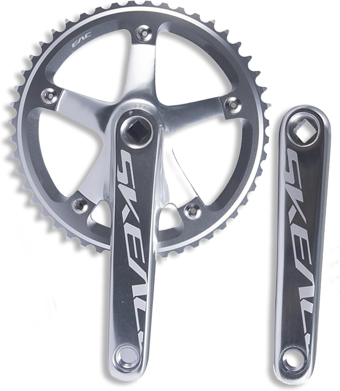 Fixed Gear Bike Crankset 165mm Bike Cranksets 48T 49T 144 Lightweight Aluminium Alloy Single Speed Round Chainring Square Taper Crankset