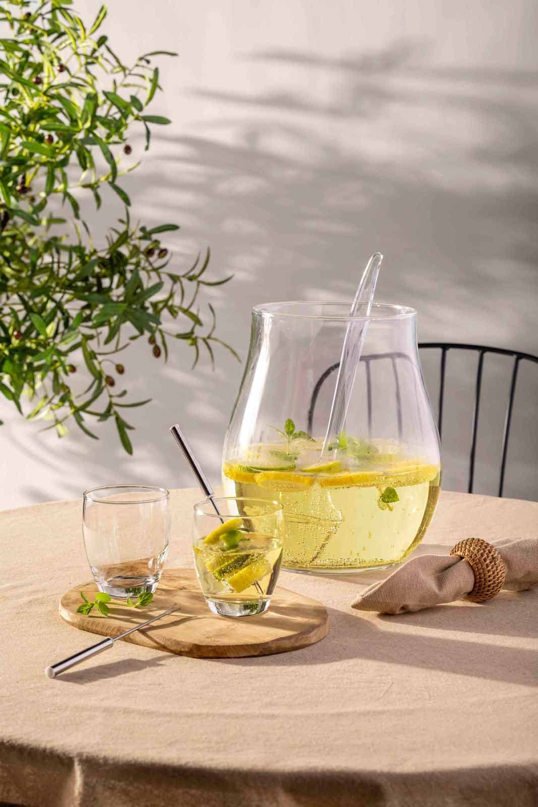 LEONARDO HOME Bowle-Set 021868 LIMITED EDITION Set of 6 Bowls with Ladle, Glasses and Fruit Skewers Home & Kitchen