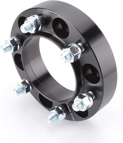 Miniatura 4 de ZY WHEEL 4 espaciadores de rueda centrados de cubo de 1.25 pulgadas, 6 x 5.5 a 6 x 5.5 pulgadas, diámetro de 4.173in, pernos de 12 x 1.5, color