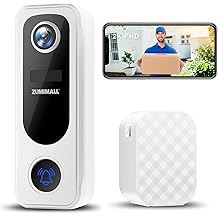 ZUMIMALL Doorbell Camera Wireless - 2K Video Doorbell Wireless with Chime, 2 Way Audio, Voice Changer, 30s Voice Message, Anti-Theft, AI Detection, Only 2.4GHz WiFi, Battery Powered, Work with Alexa