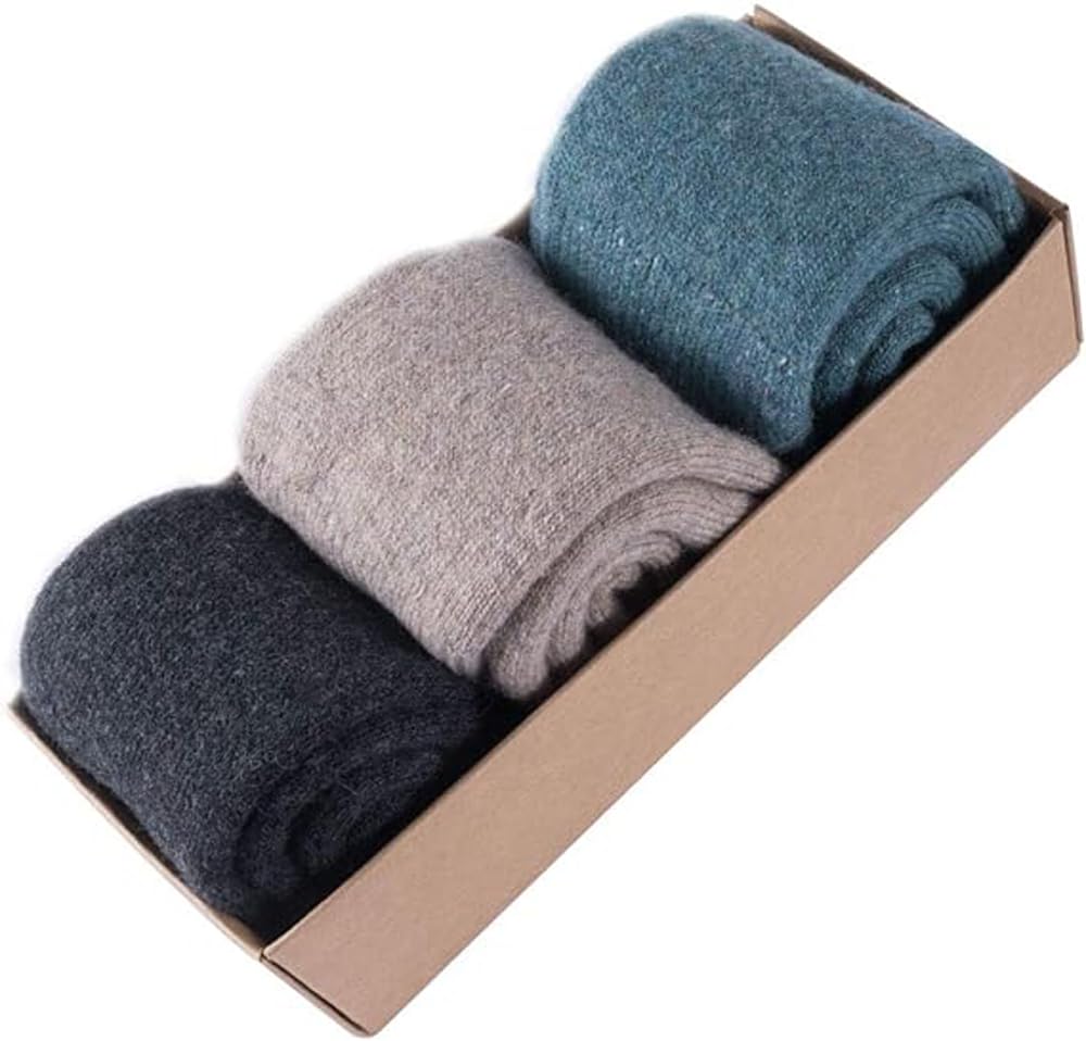 3 Pairs Wool Cashmere Socks For Women Winter Casual Dress Warm Thicken Sock Gifts