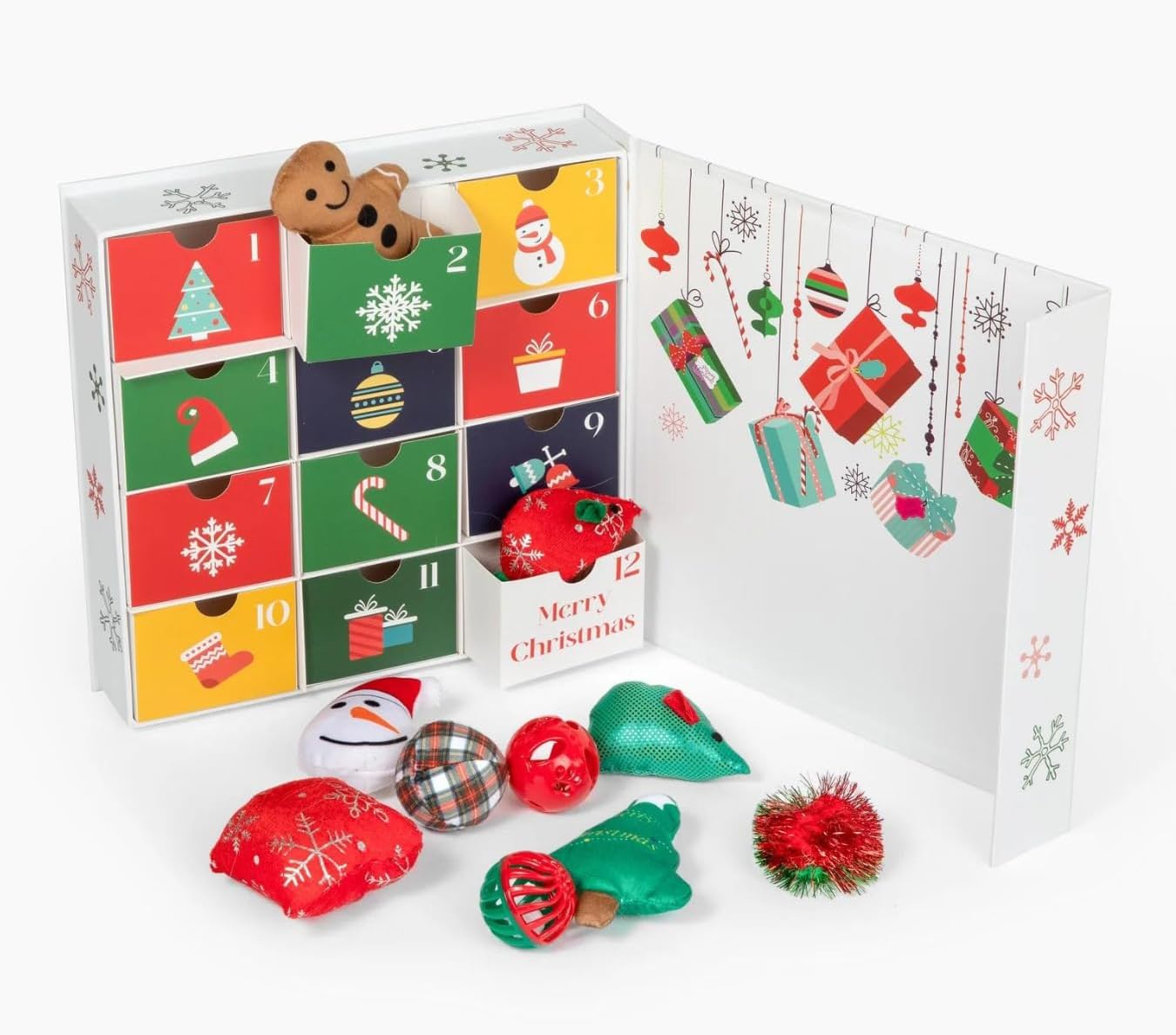 Midlee Cat Advent Calendar - 12 Days of Christmas Filled Cat Toy Gift