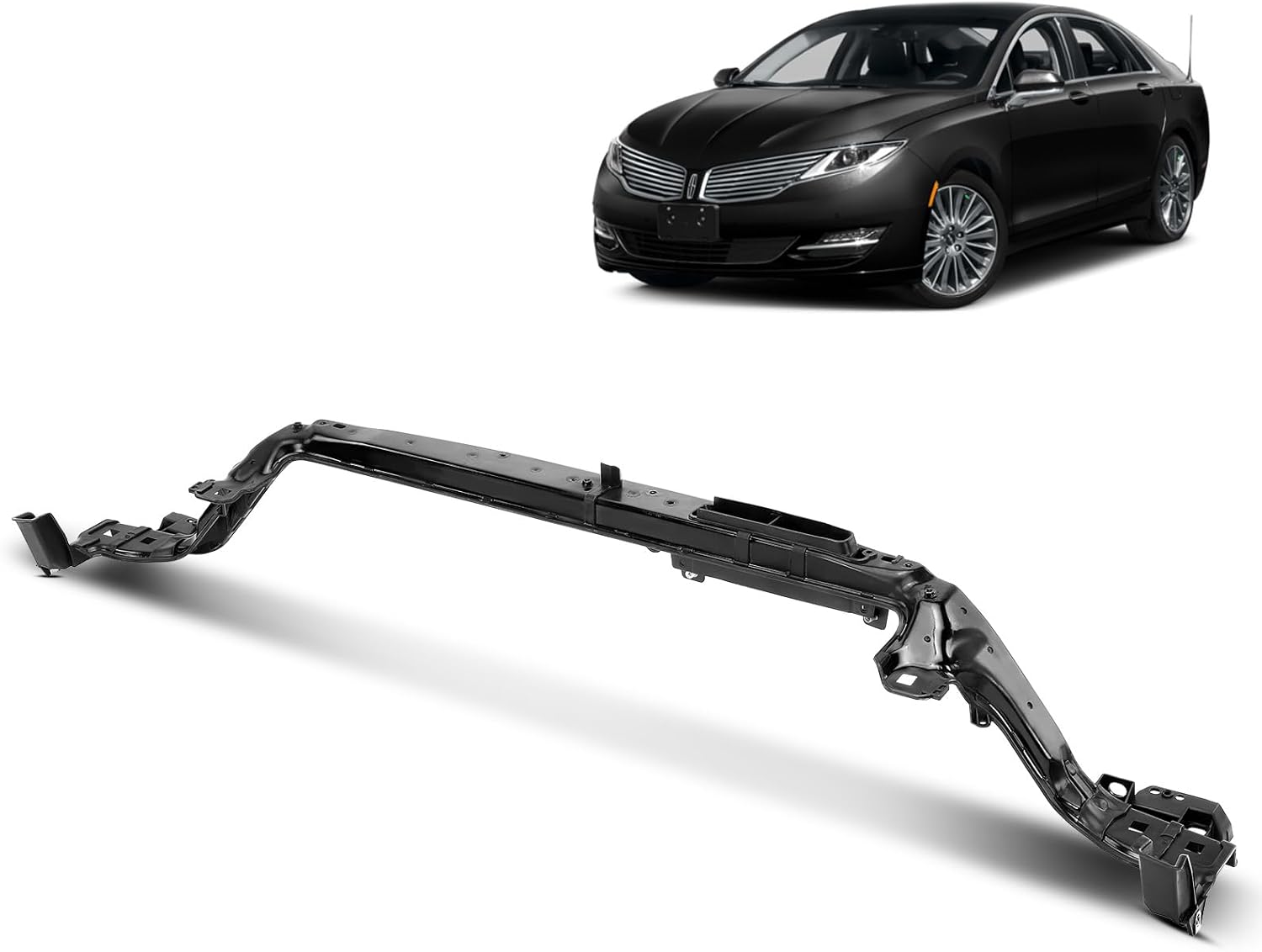 YHTAUTO Upper Radiator Support Fit for Ford Fusion & Lincoln MKZ 2013-2016, Radiator Core Support Assembly Plastic with Steel