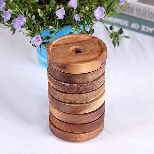 Miniatura 9 de SAIOOL tarros de vidrio con tapa de madera, simple y moderno, hacen que tu cocina sea más ordenada y hermosa.