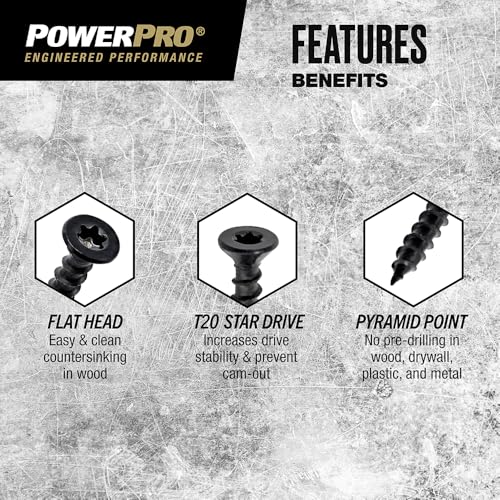 Tornillo multi-material Power Pro ONE Flat 194 piezas miniatura 3