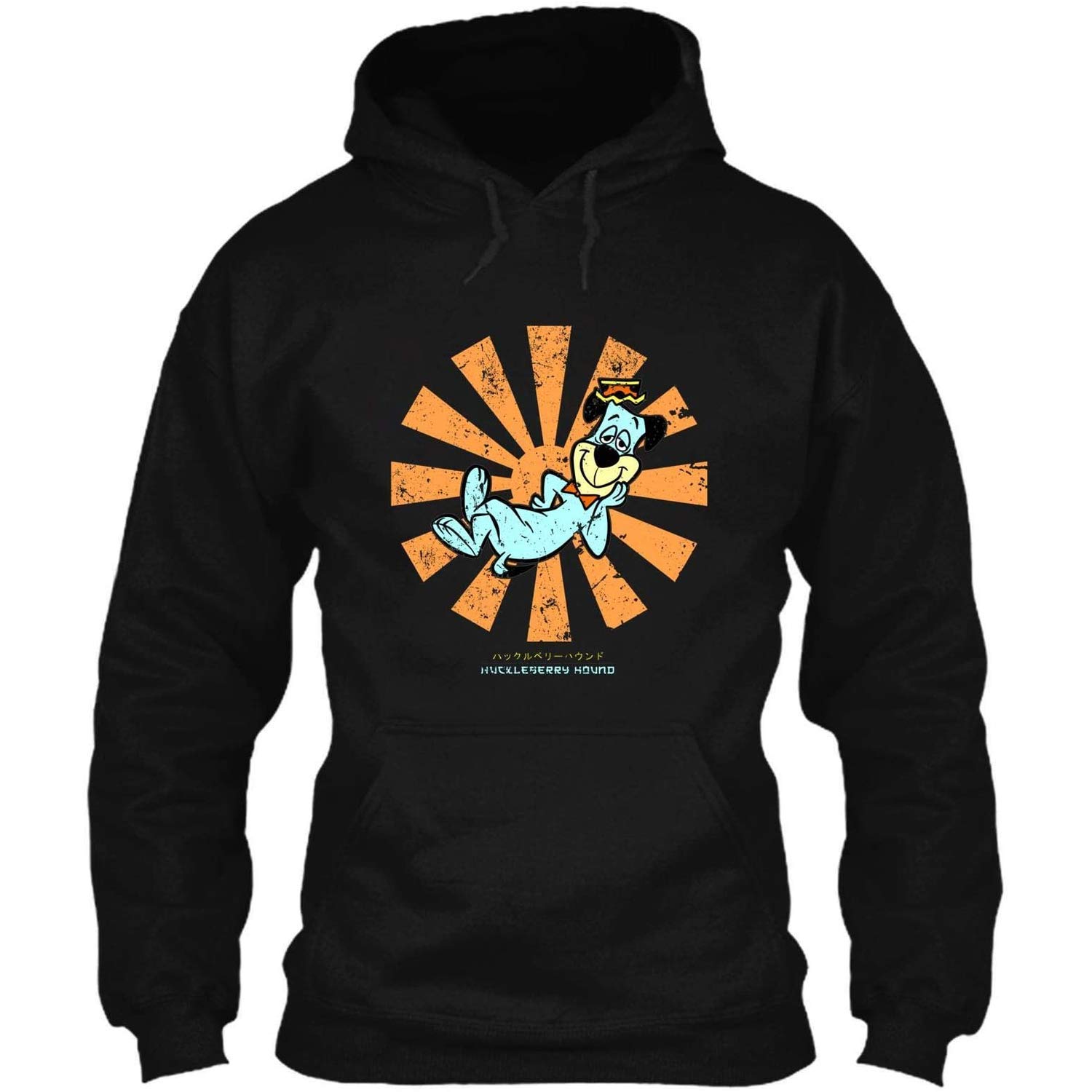 Vintage Huckl%eberry Shirt Hou6nd Retro Hdb Long Sleeve T Shirt Hoodie Crewneck Sweatshirt Black