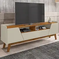Rack Sala Florença para Tv até 70 Polegadas com Pés Madeira Off White/naturale