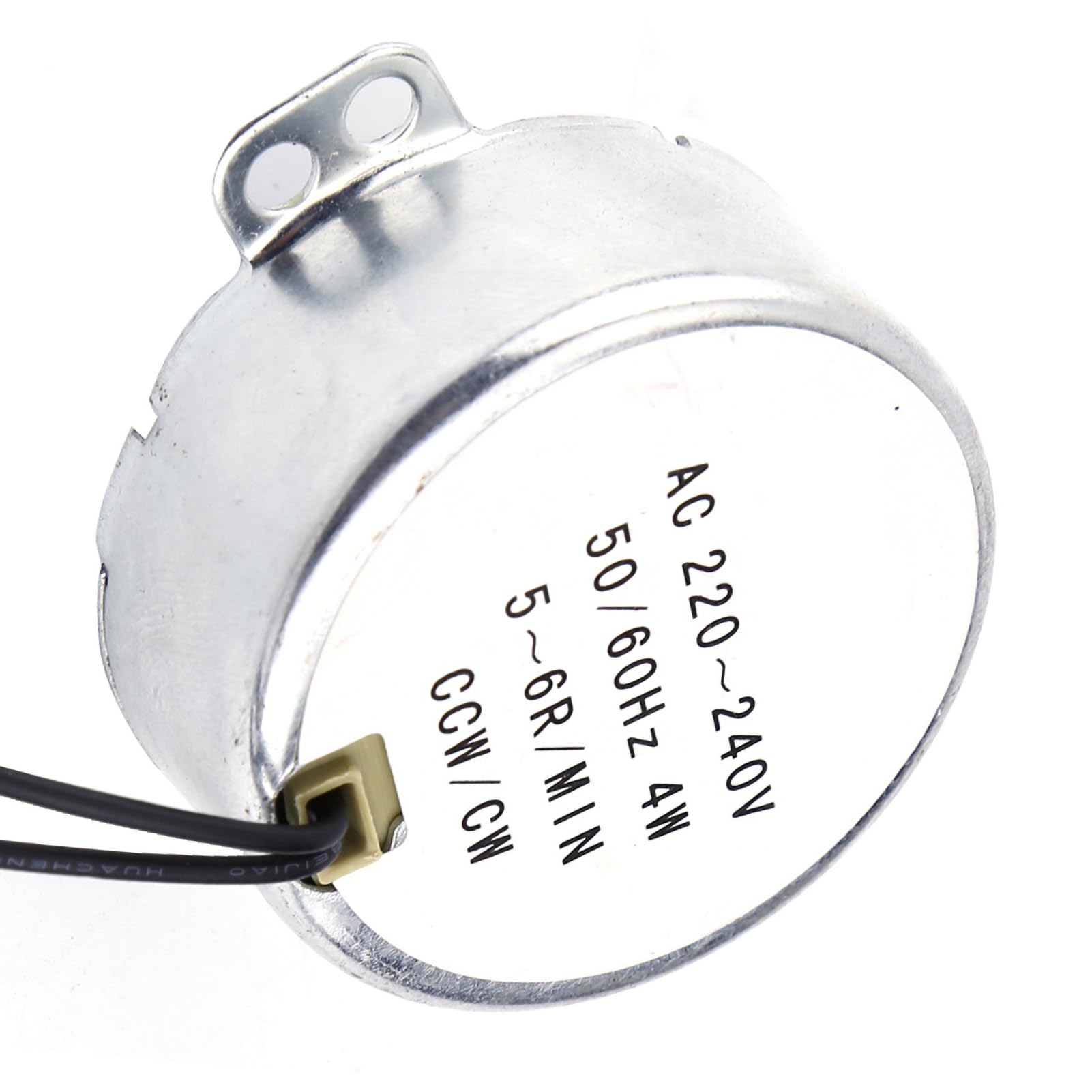 1 Motor Síncrono 220-240V AC Motorreductor 4W con Gran Par y Bajo Consumo Rotación CW/CCW (5-6RPM)