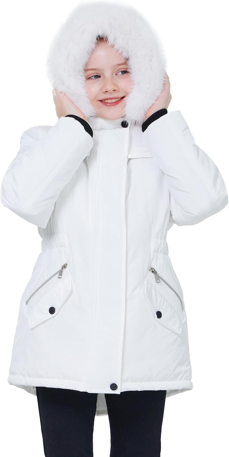 WULFUL Girl’s Winter Parka Coat Long Waterproof Warm Fleece Puffer Jacket - Image 6
