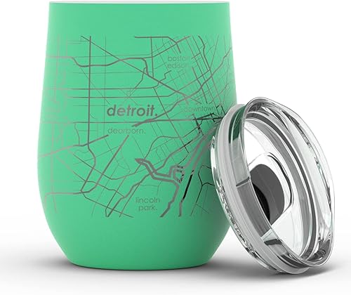 Vista 45 de Well Told Lexington Kentucky Map - Vaso de vino aislado con grabado de mapa de Kentucky, taza de acero inoxidable grabada (12 onzas, verde domingo)