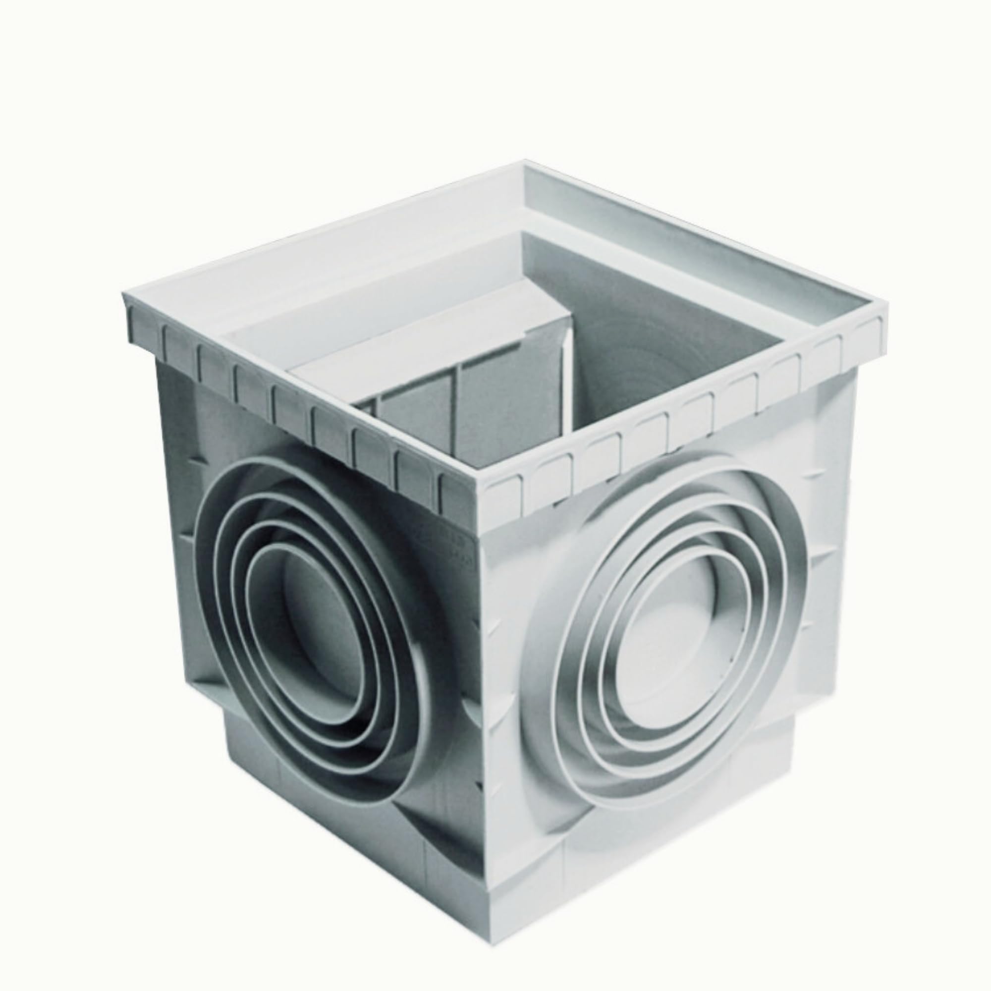 Zeker Regard pour branchement des eaux pluviales et système électrique, Bouche d'évacuation (30 x 30 cm)