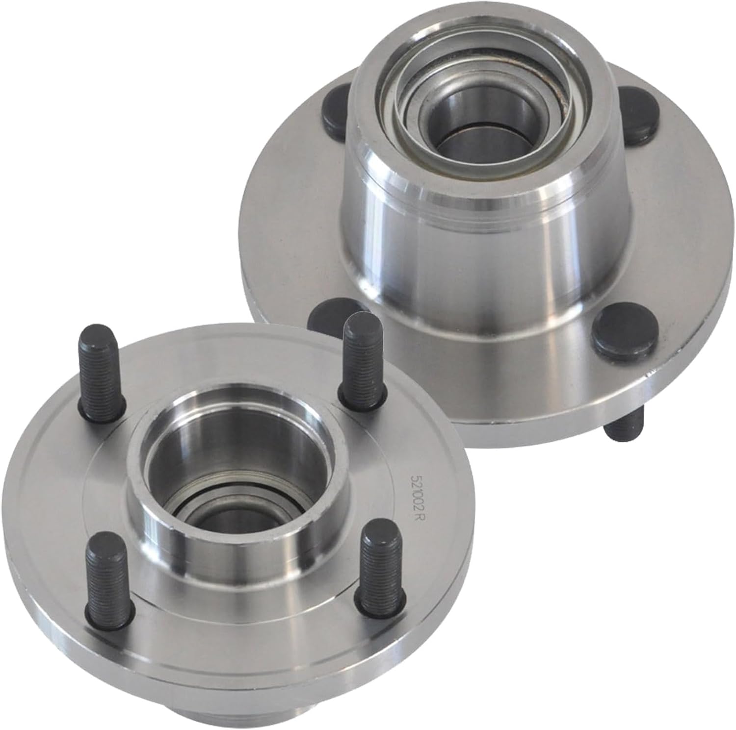 521002 2 Pack Rear Wheel Hub Bearing Assembly for Ford Focus 2001-2009 4 Lugs Non-ABS Pair