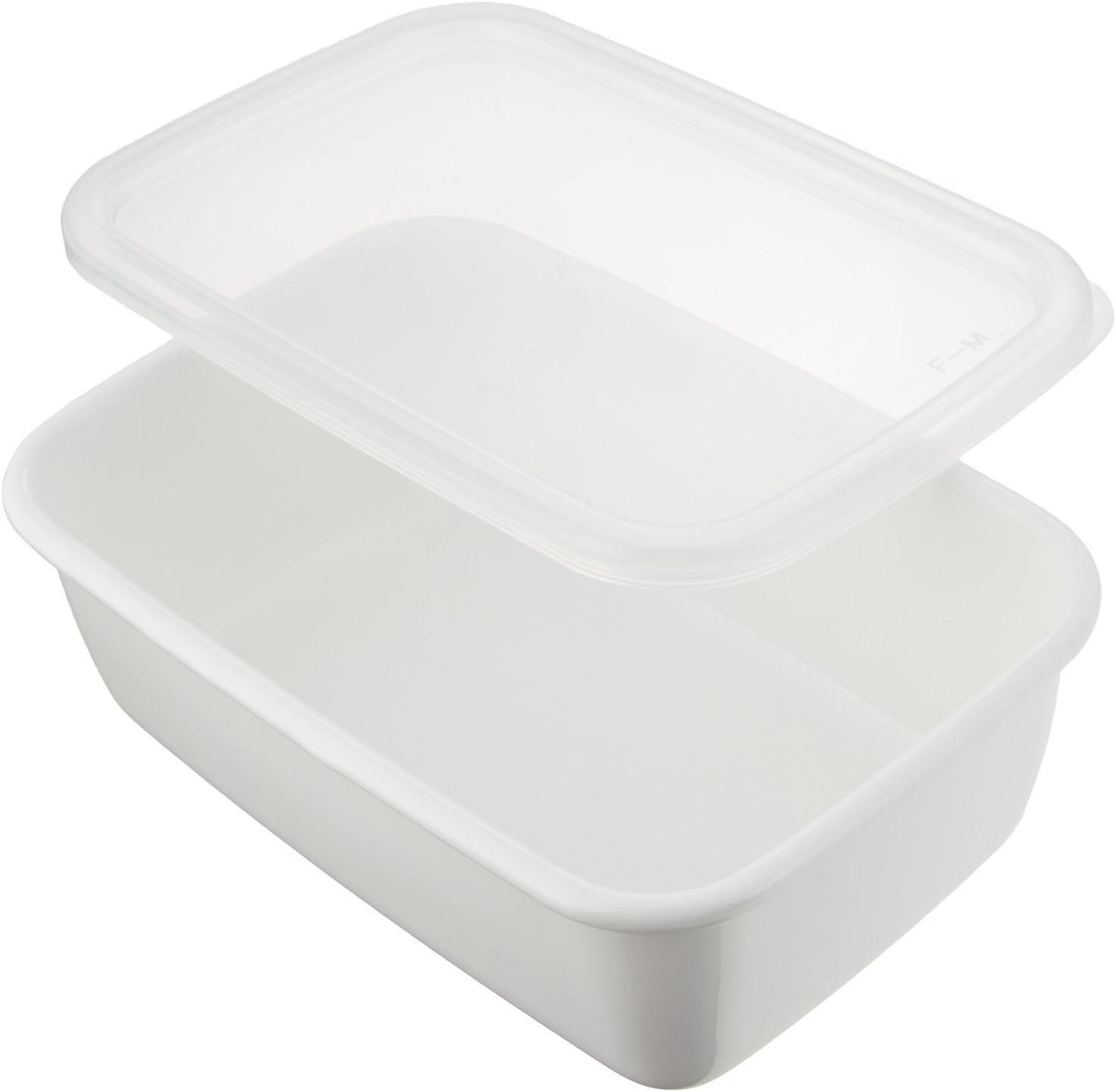 Nodahoro WRF-M White Series Storage Container, Rectangular Deep Type, M, Seal Lid, Made in Japan