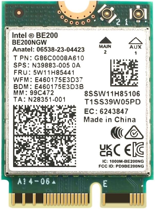 New Wi-Fi 7 BE200 Bluetooth 5.4 Wifi Card BE200NGW 2.4/ 5/ 6 GHz 5.8 Gbps for Windows 11 PC Laptop, Not Support All AMD CPU