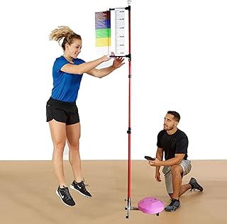ENHEN Vertical Jump Tester Professional Jump Measurement Test Stick Pole Tool, 3.9ft-11.5ft Adjustable Height Gym Equipment, Basketball Volleyball Spike Training Aid
