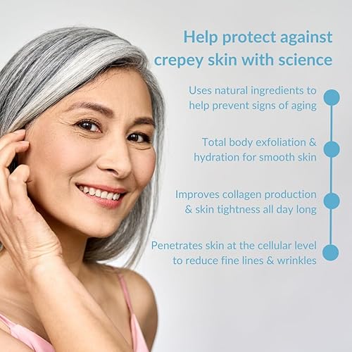 Miniatura 3 de Hygieia Crepey Skin Crema hidratante y reafirmante de cuerpo completo  Tensa y suaviza la piel crepey  Hidratante antienvejecimiento con ácido