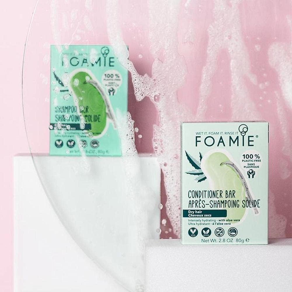 Foamie Solid Shampoo I Shampoo Bar for Dry Hair with Aloe Vera & Almond Oil I Moisturising Hair Care I 100% Vegan & Plastic-Free I 80g - Image 5