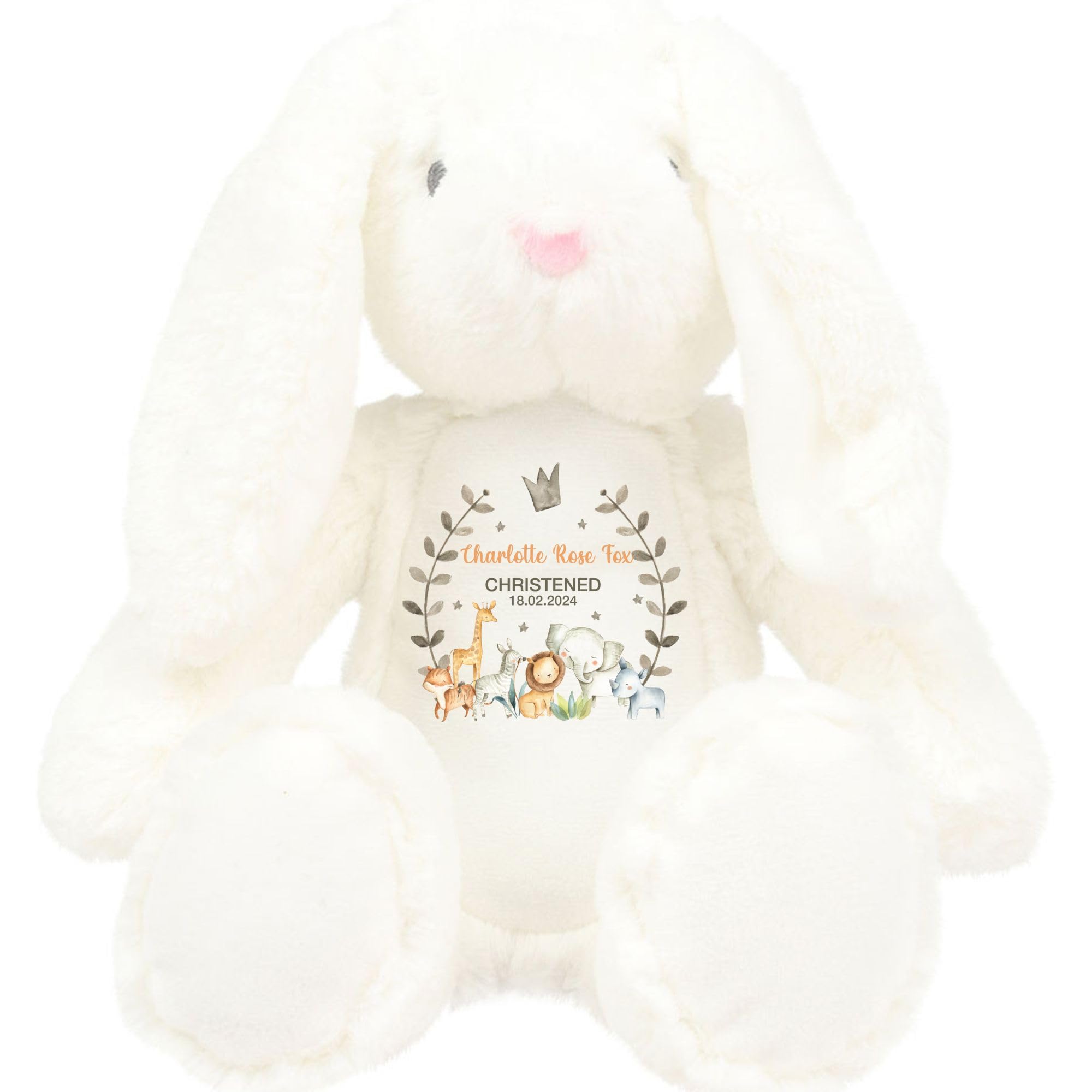 Personalised Christening Gift With Name And Church Plush Toy Baptism Bunny Baby Girl Boy Gifts Babies Keepsake Teddy Naming Ceremony