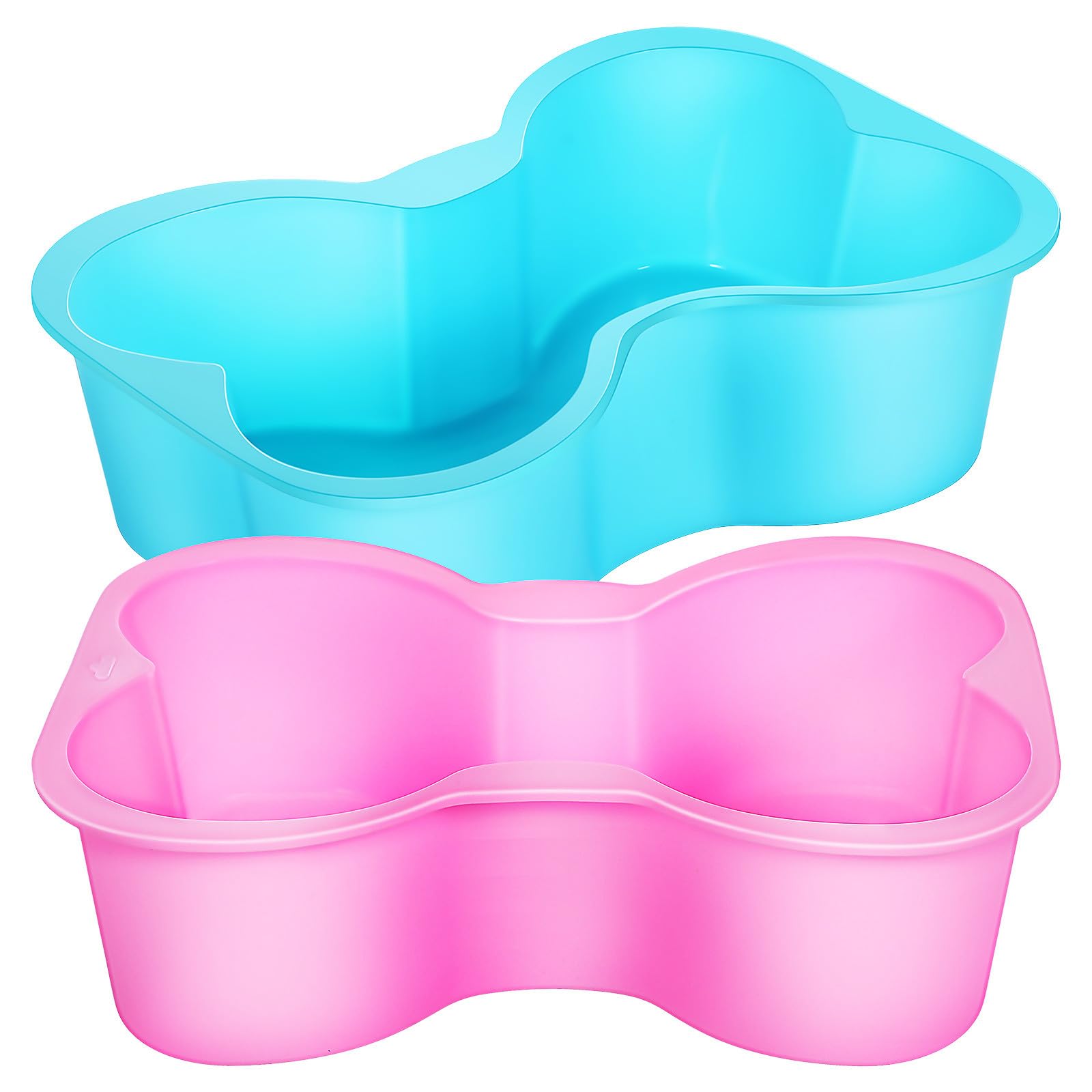 2 Stück Silikon Hundekuchen Backform Knochenförmige Backformen für Hundekuchen Hochtemperaturbeständig und Leicht zu Reinigen für Professionelle Bäcker und Haustierbesitzer