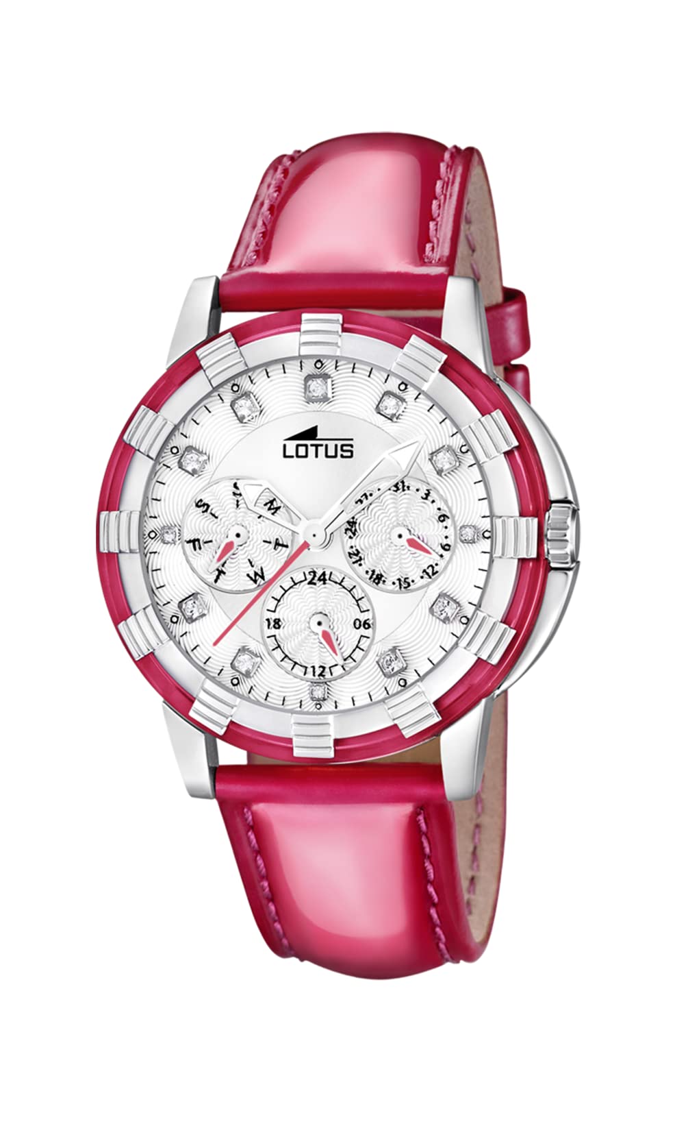 LOTUS Reloj Mujer Analógico de Cuero Rojo