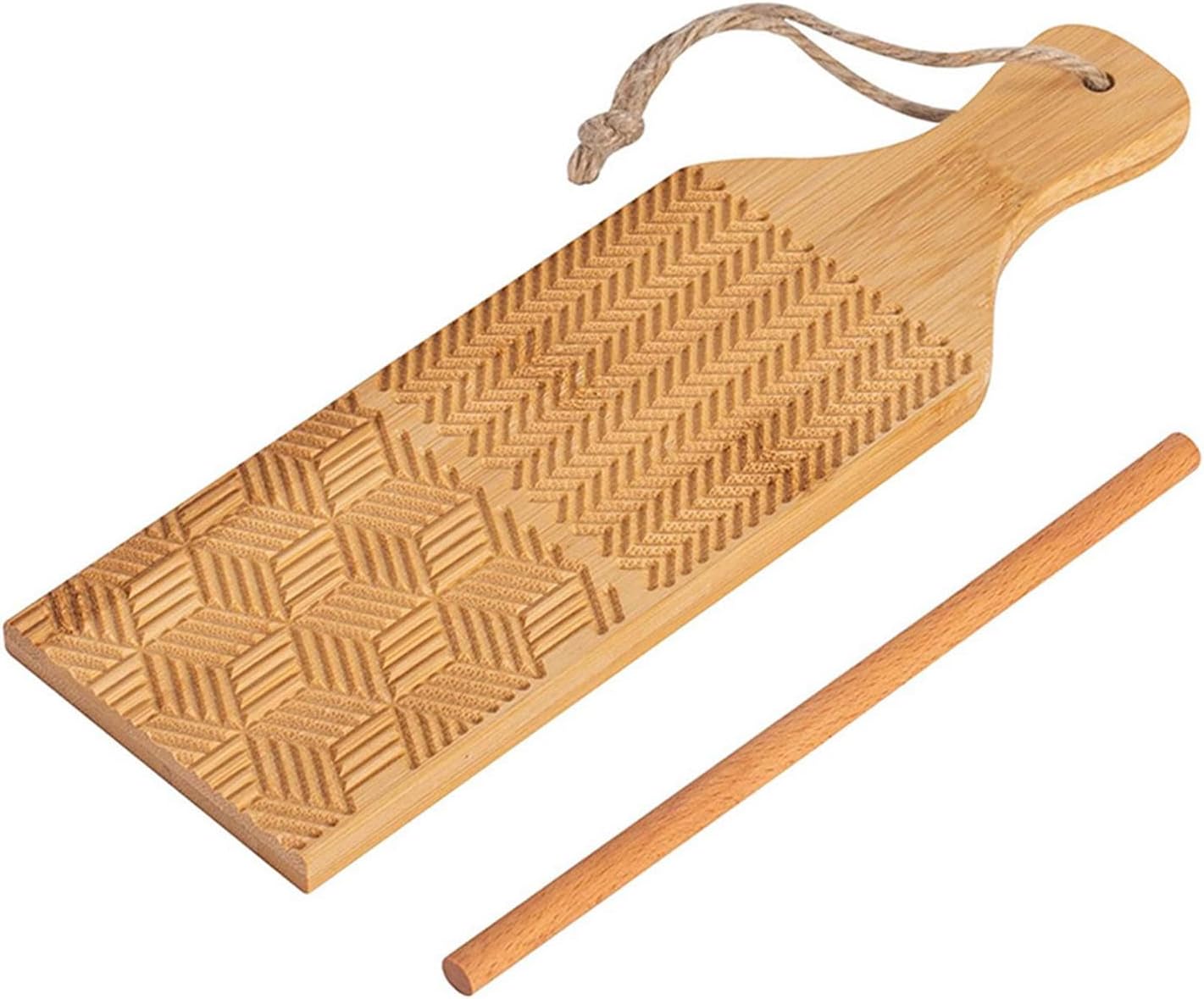 Calandis™ Wood Gnocchi Board with Roller for Baking Lovers Making Pasta Kneading Dough | Boards | Kitchen Tools & Gadgets | Kitchen Dining & Bar