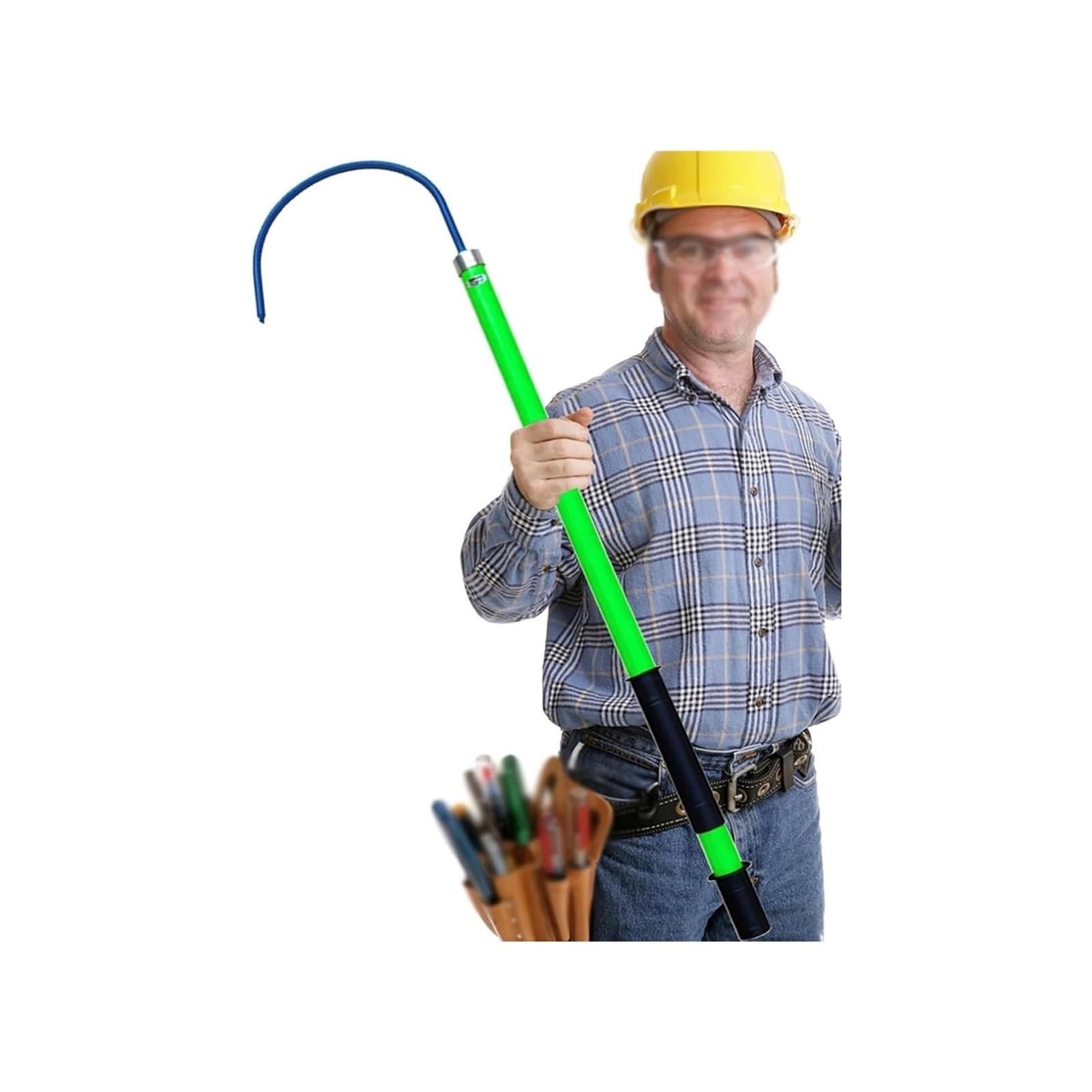 GTHTUHFD Insulated Rescue Hook For Electric Vehicle Repairs 10 Kv 35 Kv 110 Kv 220 Kv High Voltage Rescue Pole Set,Green-1M/39.4IN/3.3FT