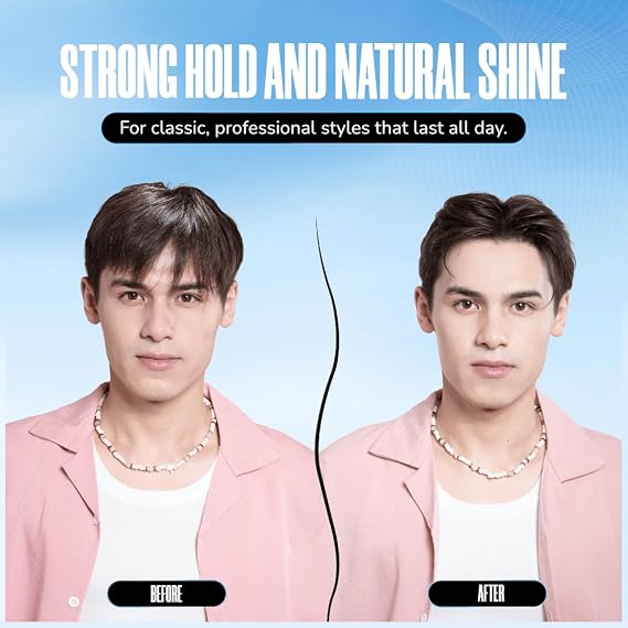 Hair Clay for Men - Strong Hold Matte Finish, Water Based Mens Hair Clay for Texture & Volume, Natural Look, Non-Greasy, Easy Wash Styling Clay for Short to Medium Hair