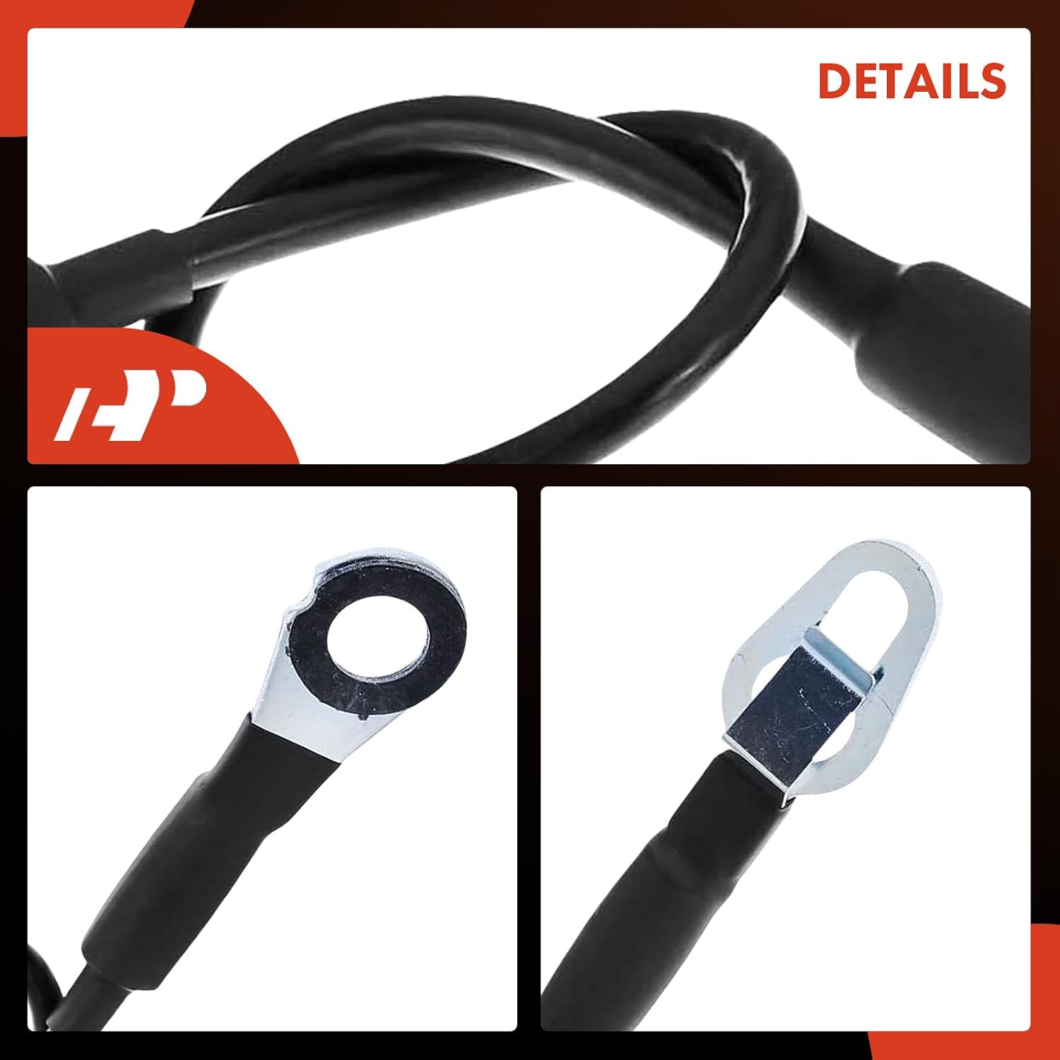 A-Premium Tailgate Support Cable Compatible with Chevrolet Silverado 1500 2007-2016, Silverado 2500 3500 HD 2007-2016 & GMC Sierra 1500, Sierra 2500 3500 HD & Hummer H3T, 16 Inch, Rear Tailgate