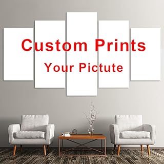 Custom Canvas Prints - Personalized 5 Piece Wall Art, Framed Photo Canvas Gifts, Customized Multi-Panel, W40 x H20