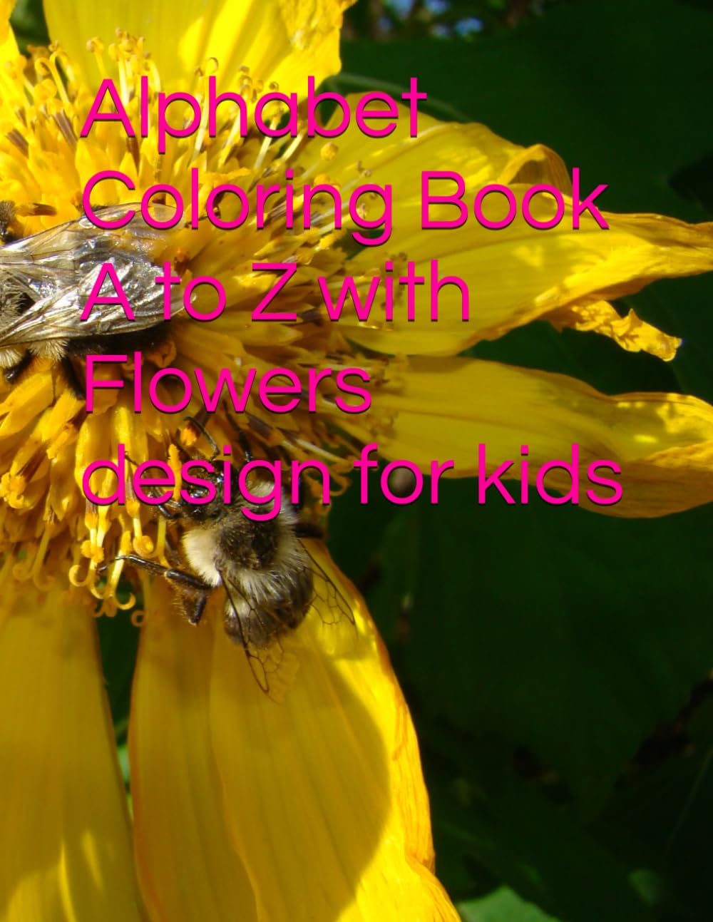 Alphabet Coloring Book A to Z with Flowers design for kids