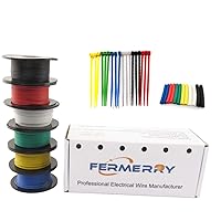 Vista 15 de Fermerry - Kit de cable trenzado de silicona calibre 30, carrete de 3 m, cada uno de 6 colores, flexible, cable de conexión calibre 30, cable