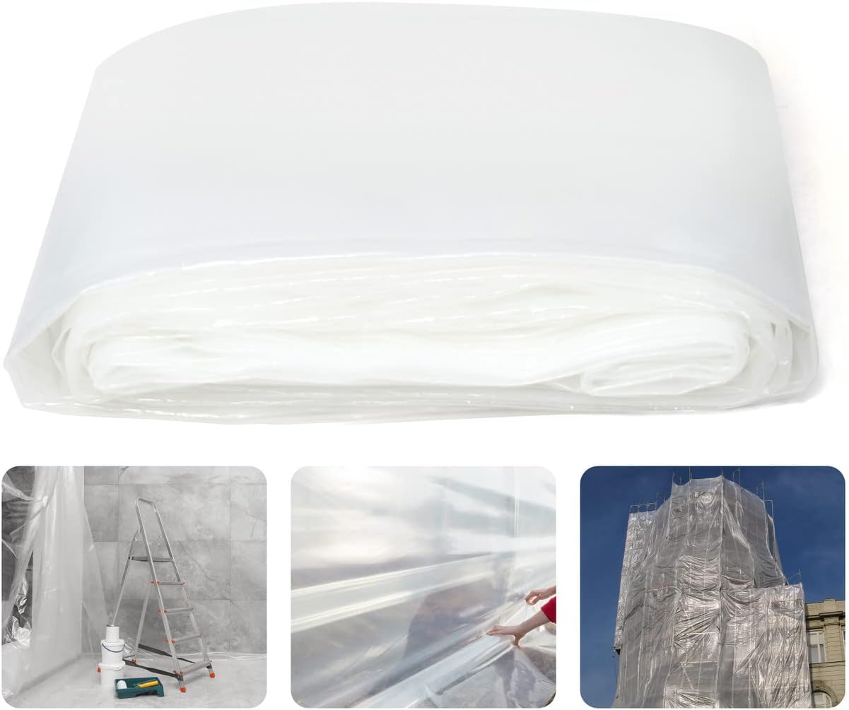 Fencer Wire 6 mil Clear Plastic Sheeting, HeavyDuty Plastic Sheet, Polyethylene