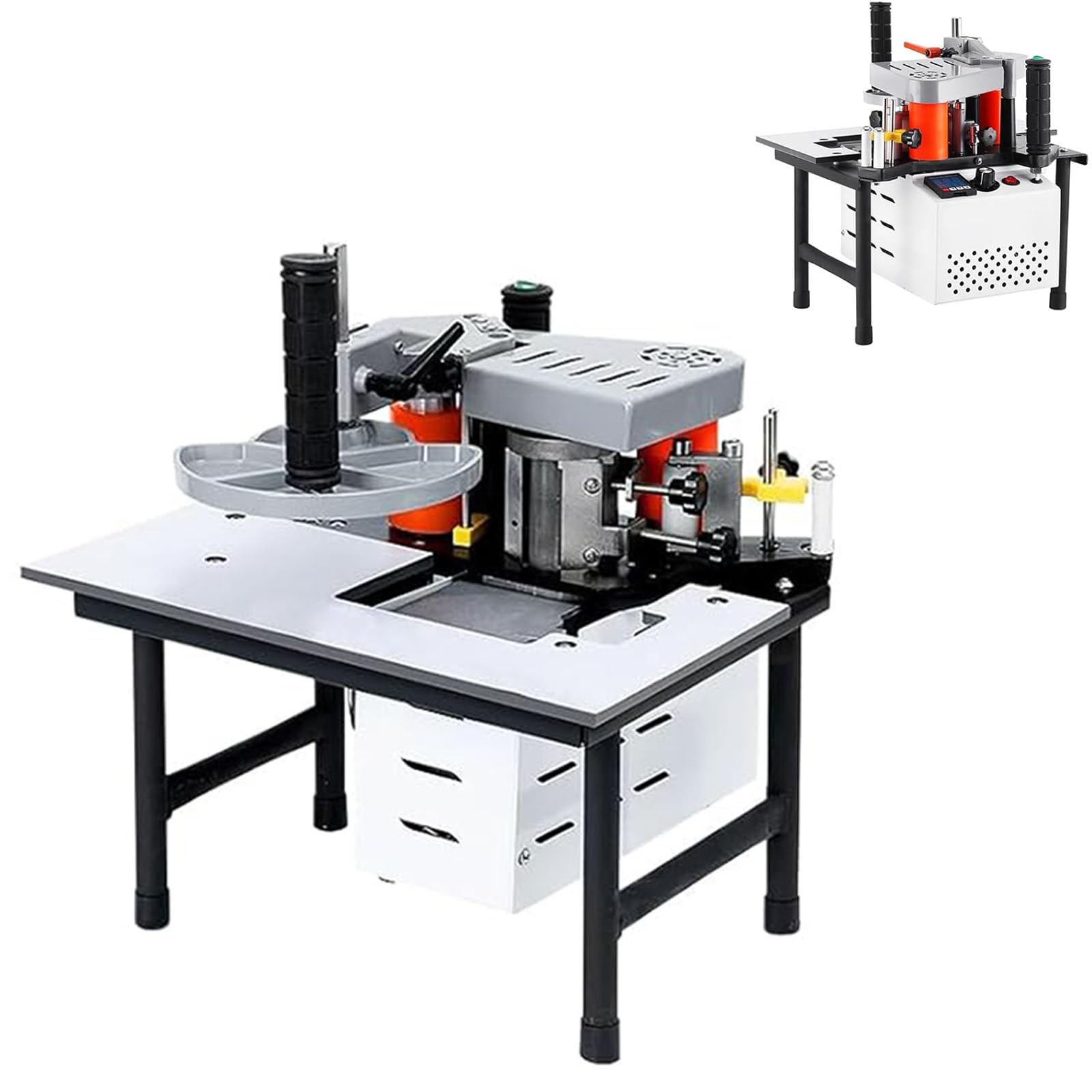 Machine à plaquer les chants portable double face pour bois droit et courbe