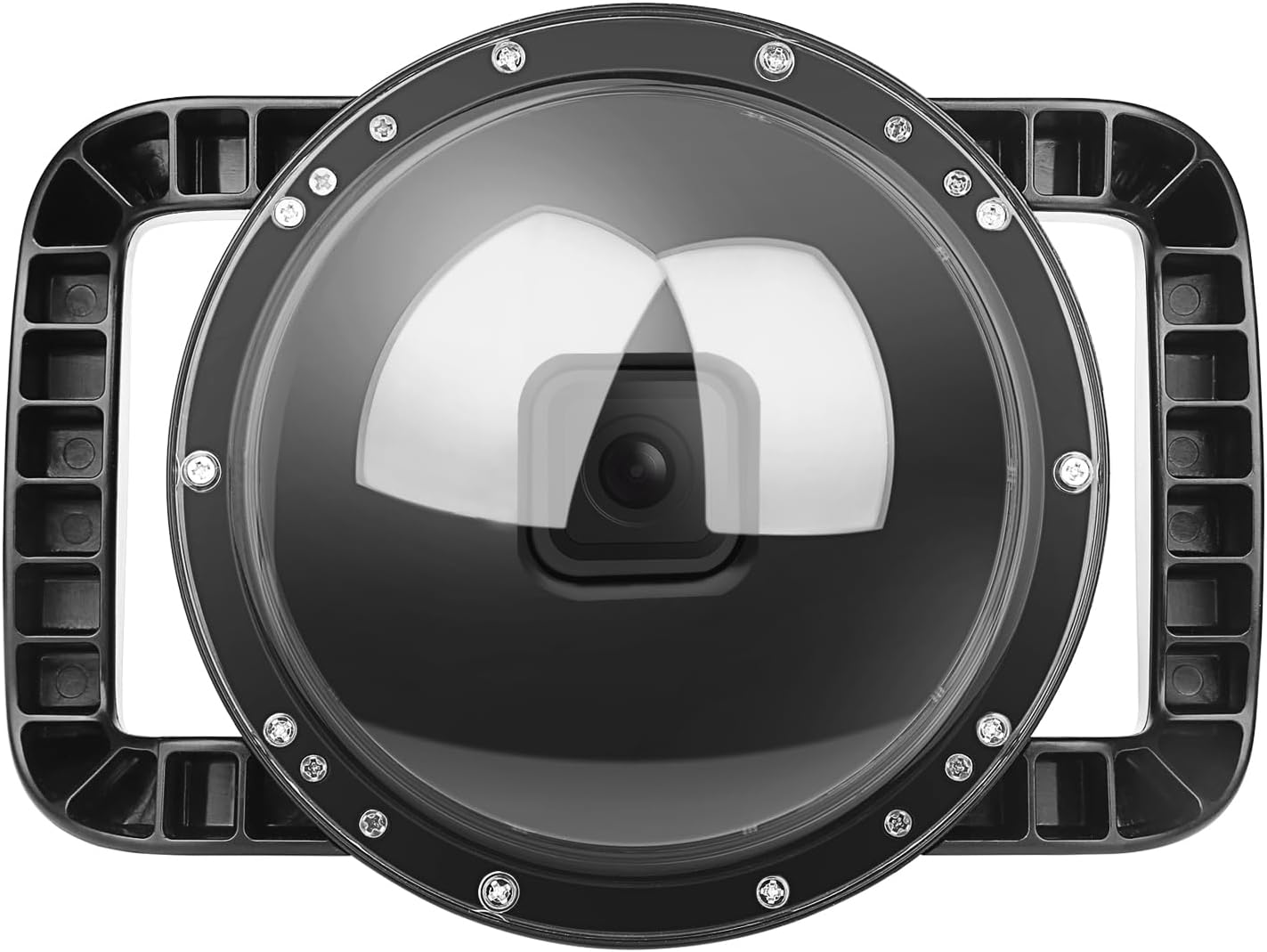 Dome Port Compatible with Gopro Hero 13/12/11/10/9 Black, Dual Handheld Dome Lens Built-in 30m/98ft Waterproof Housing Case Equip with Trigger Button